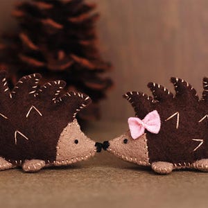 Hedgehog Plush, Woodland Animal Plush Collectible or for Nursery Decor