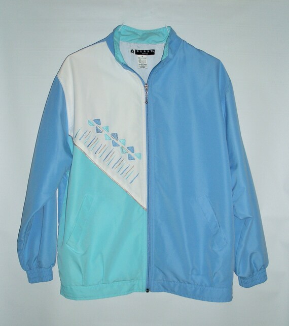 Vintage 80s Blast Petites Multi Color Light Jacke… - image 2