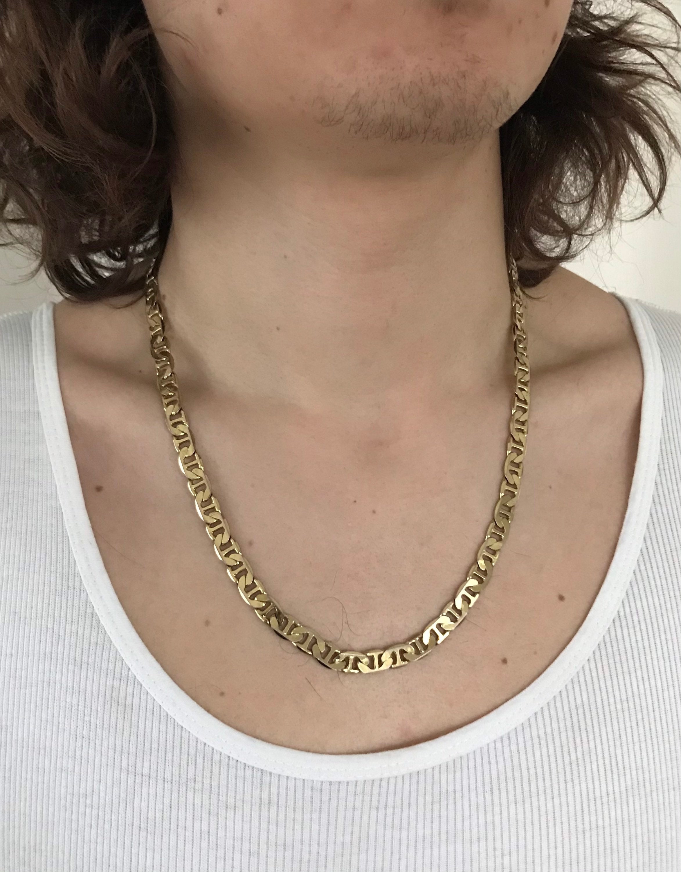 アクセサリー US 1920's 14K gold chain necklace 1930s 14K Gold Chain Necklace American 21.5 Inch Long 35.2