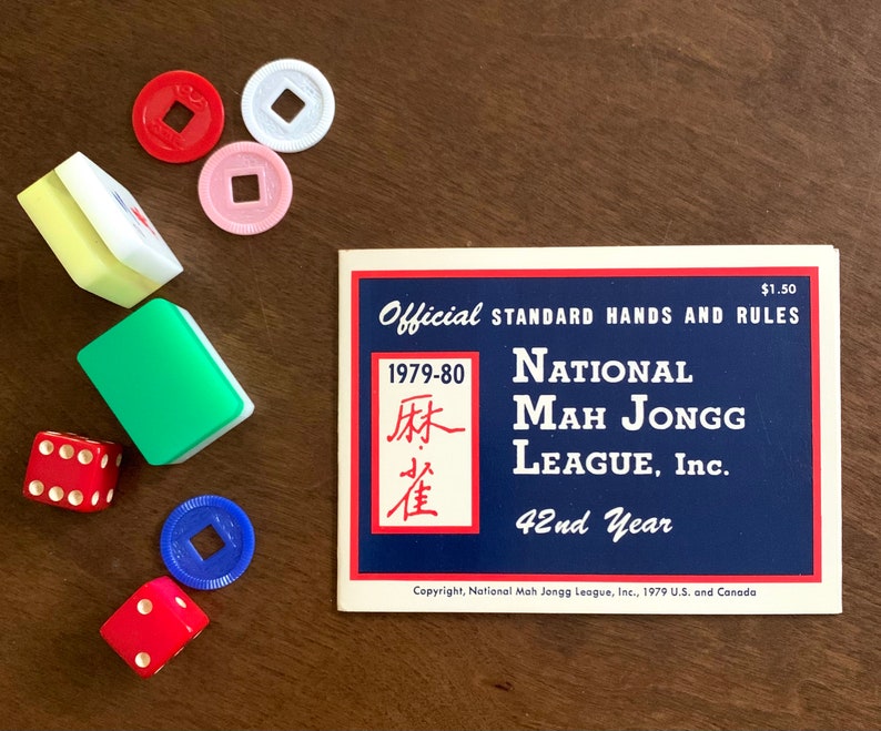 Vintage NMJL Official Card Standard Hands and Rules 197980 Etsy