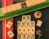 Elegant Vintage Rottgames Bakelite Mah Jongg Set - 152 rounded butterscotch tiles, NMJL ready