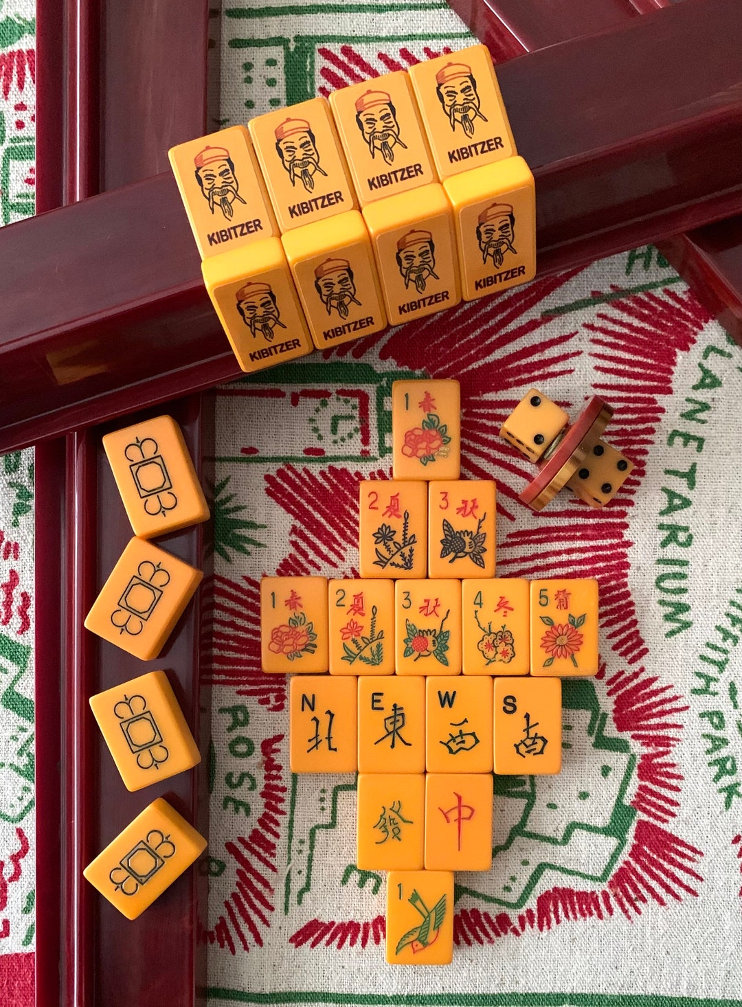 Rare Vintage Bakelite Mah Jongg Set by Eastern Distributors 152 Tiles