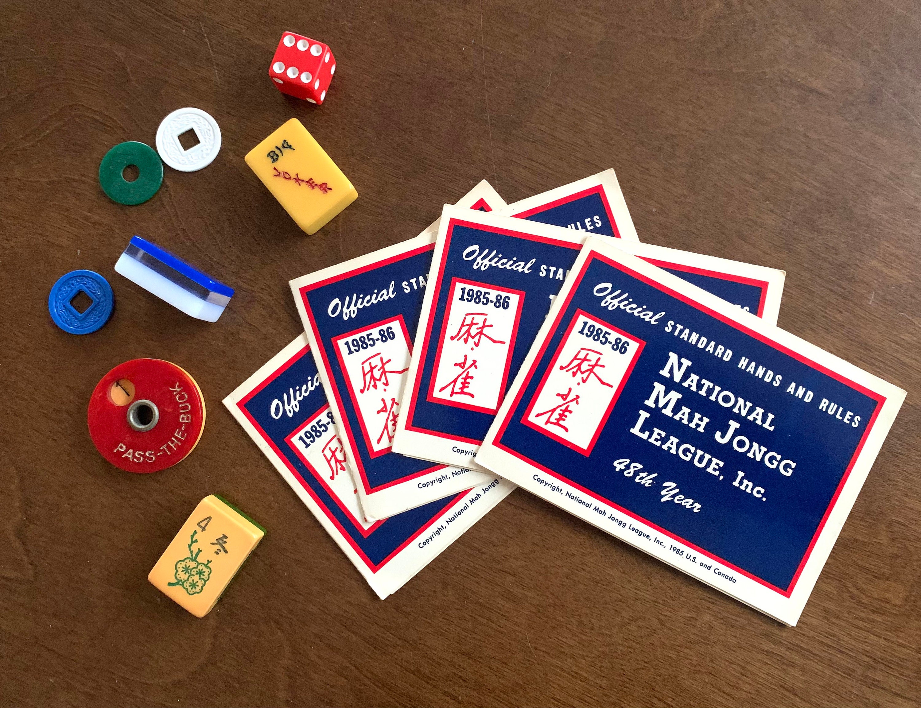 1985-86 National Mah Jongg League Official Card Standard Hands and