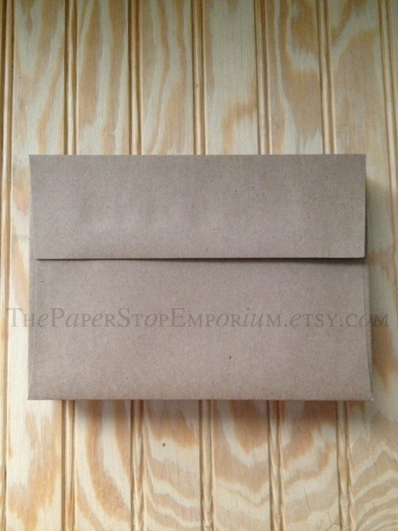 Items similar to 100 Recycled Kraft Brown A7 Envelopes Set of 25 5