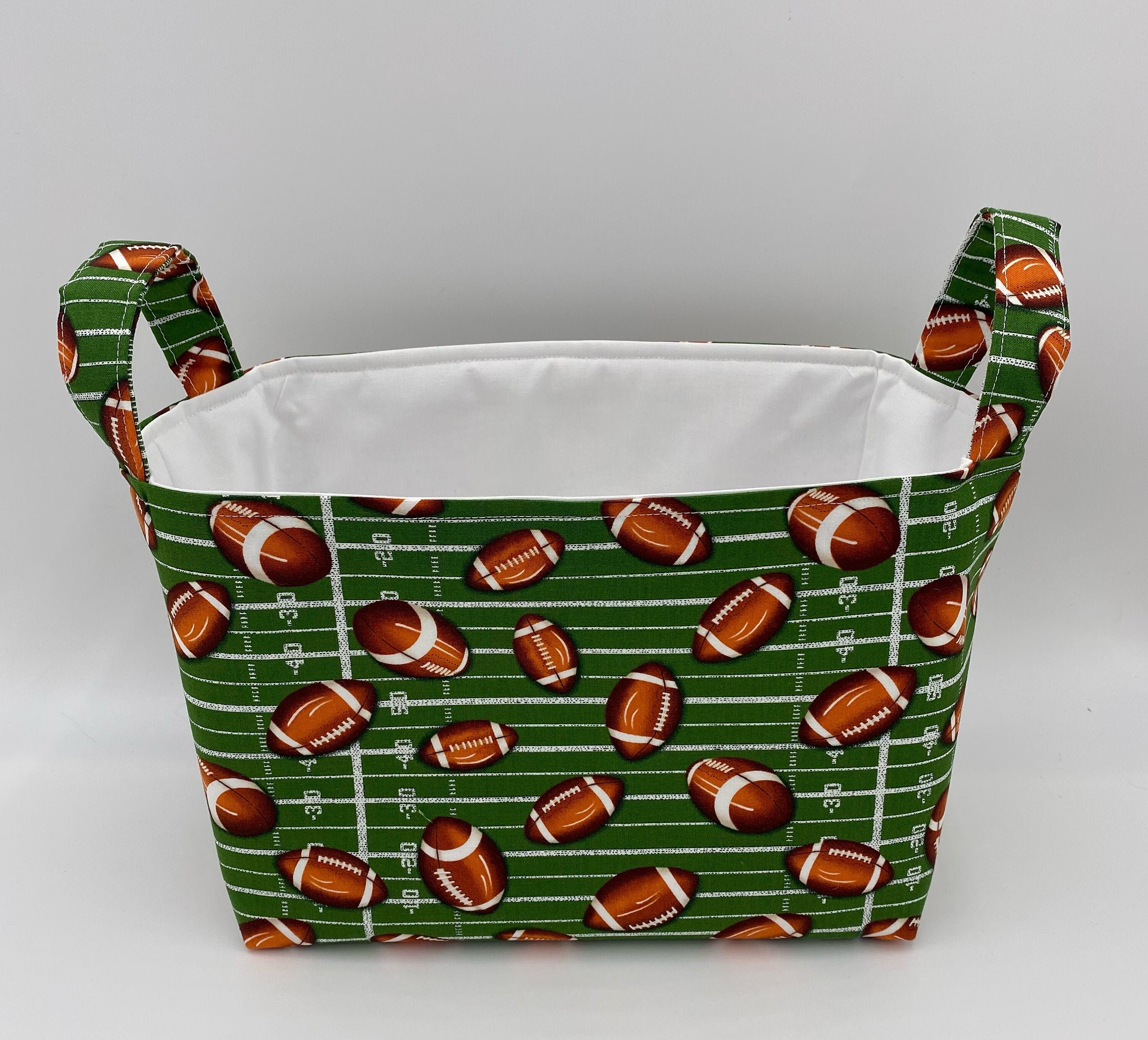 Football Storage Container Personalized Football Gift Basket Etsy