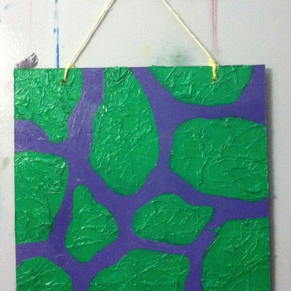 Purple and Green giraffe print