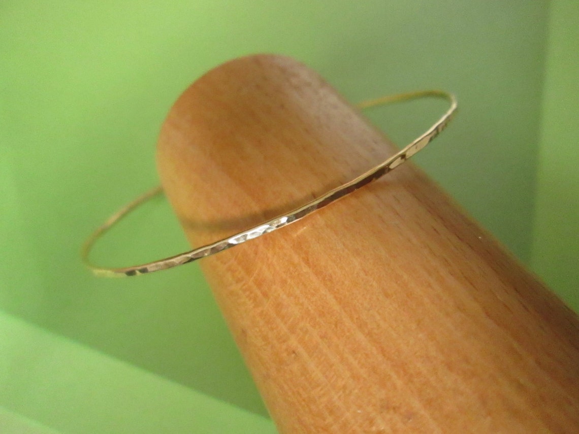 Gold/Rose Gold/Silver Bangle Hammered Bangle Set of Three Etsy