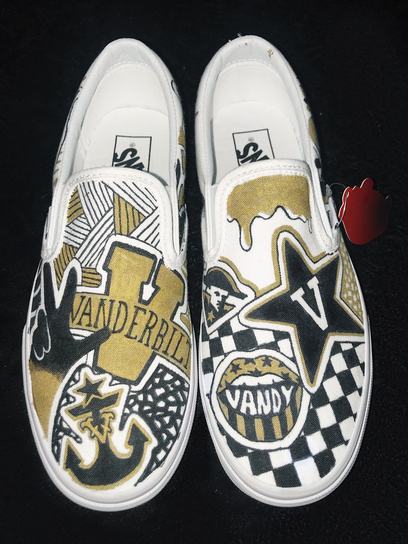 Vanderbilt custom college shoes | Etsy