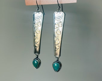 Kingman Turquoise + Spoon Earrings