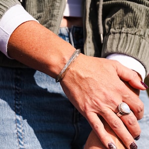 Chunky Sterling Silver Cuff // Hand Stamped