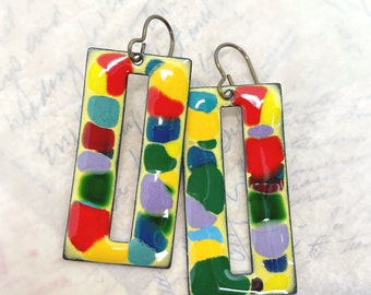 Stain Glass Windows in Enamel at Contents Jewelry