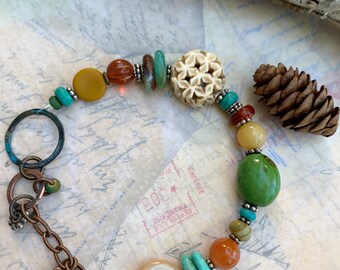 Earthy Gemstone and Copper Bracelet at Contents Jewelry