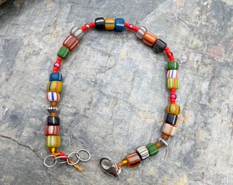 Colorful Handmade Bracelet at Contents Jewelry: Beaded, Glass, Travel Jewelry, Beach Jewelry