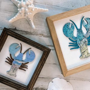 Lobster framed maps! Customize any town. Lobster shaped gift, housewarming, closing gift, wedding gift, customized to your location!