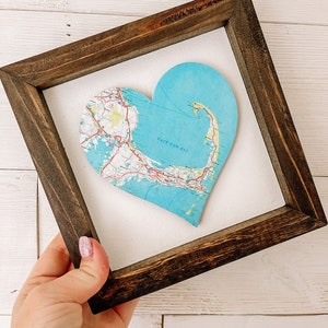 Cape Cod Massachusetts framed heart map