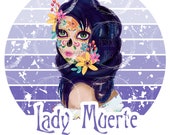 Lady Muerte digital file PNG instant download, sublimation, clip art