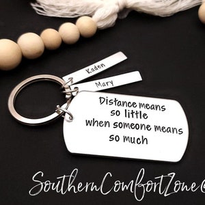 Long Distance Relationship Deployment - Army Navy Marines Air Force - Girlfriend Wife - Separation - Couple - Love - Metal Stamped Necklace