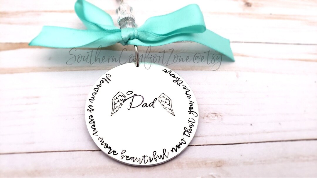 Memorial Christmas Tree Ornament Personalized Hand Stamped Remembrance