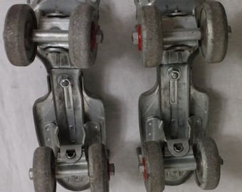 JC Higgins Roller Skates, Vintage Metal Roller Skates in Box w/Key,  Metal Roller Skates