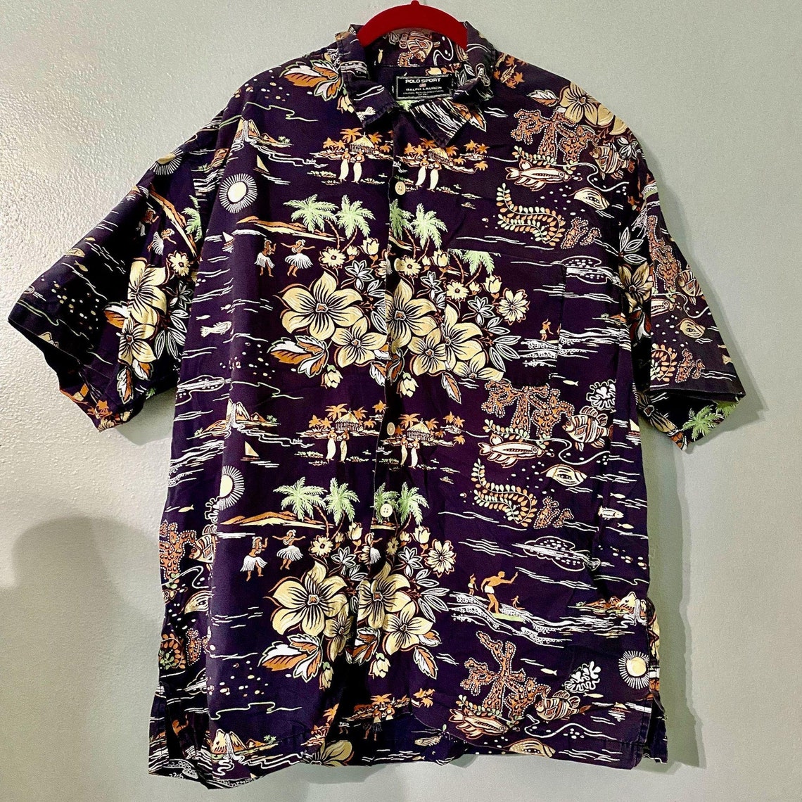 POLO Ralph Lauren Hawaiian Aloha Shirt | Etsy
