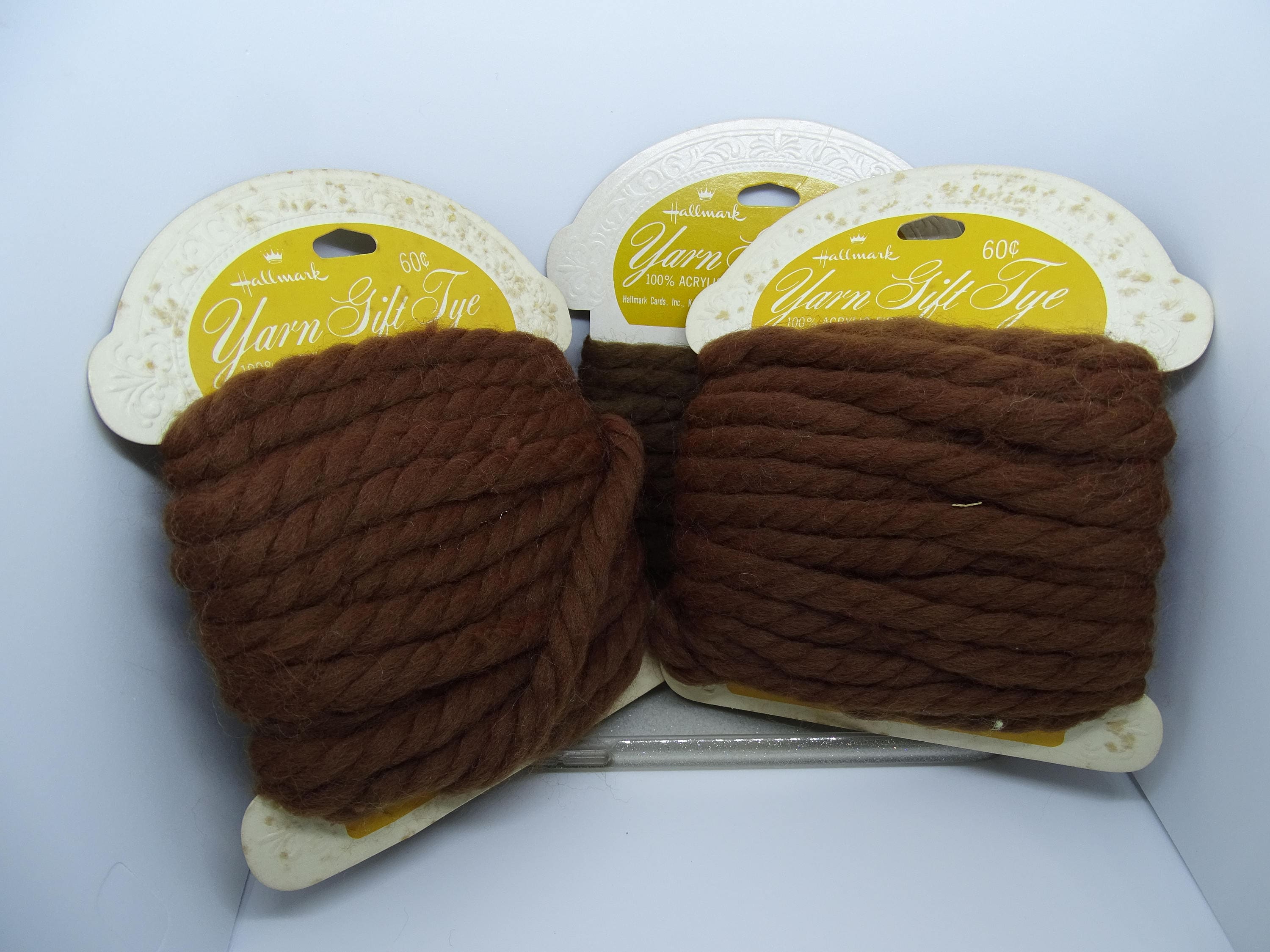 Vintage yarn retro hair ribbons 70's hair accessories and gift ties