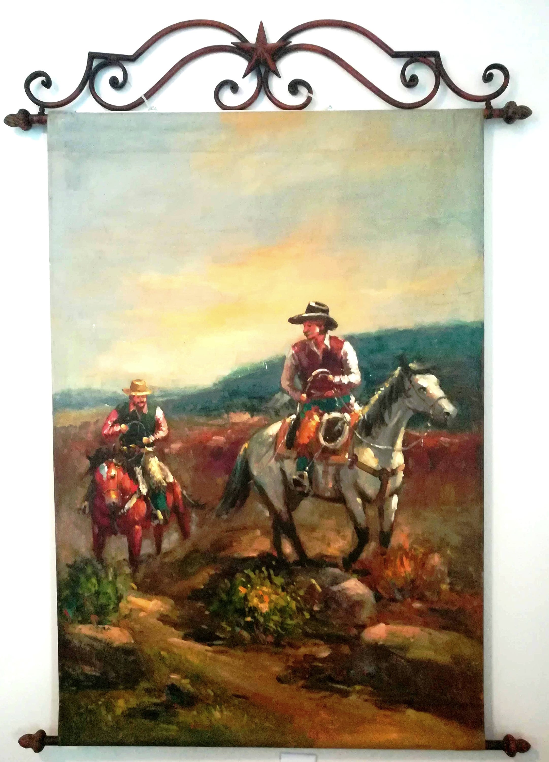 Oil Painitng Western art Western Wall Decor Cowboy Artwork Etsy