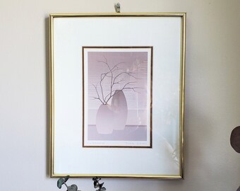 Vintage Serigraph Artwork, Pierre Girard La Branche Silkscreen, La Branche Serigraph Print, Botanical Art Print, 80's Artwork