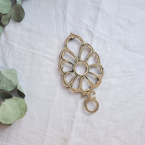 Vintage Brass Trivet, Brass Pot Holder, Brass Plant Holder, Brass Wall Decor, Brass Wall Hanging