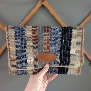 Cartera de mano grande vintage, cartera tejida bohemia, bolso de verano, cartera tejida grande