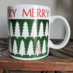 Vintage God Jul-mugg, Julgransmugg, Julkaffemuggar, Julglas, Tillverkad i Japan bild 5