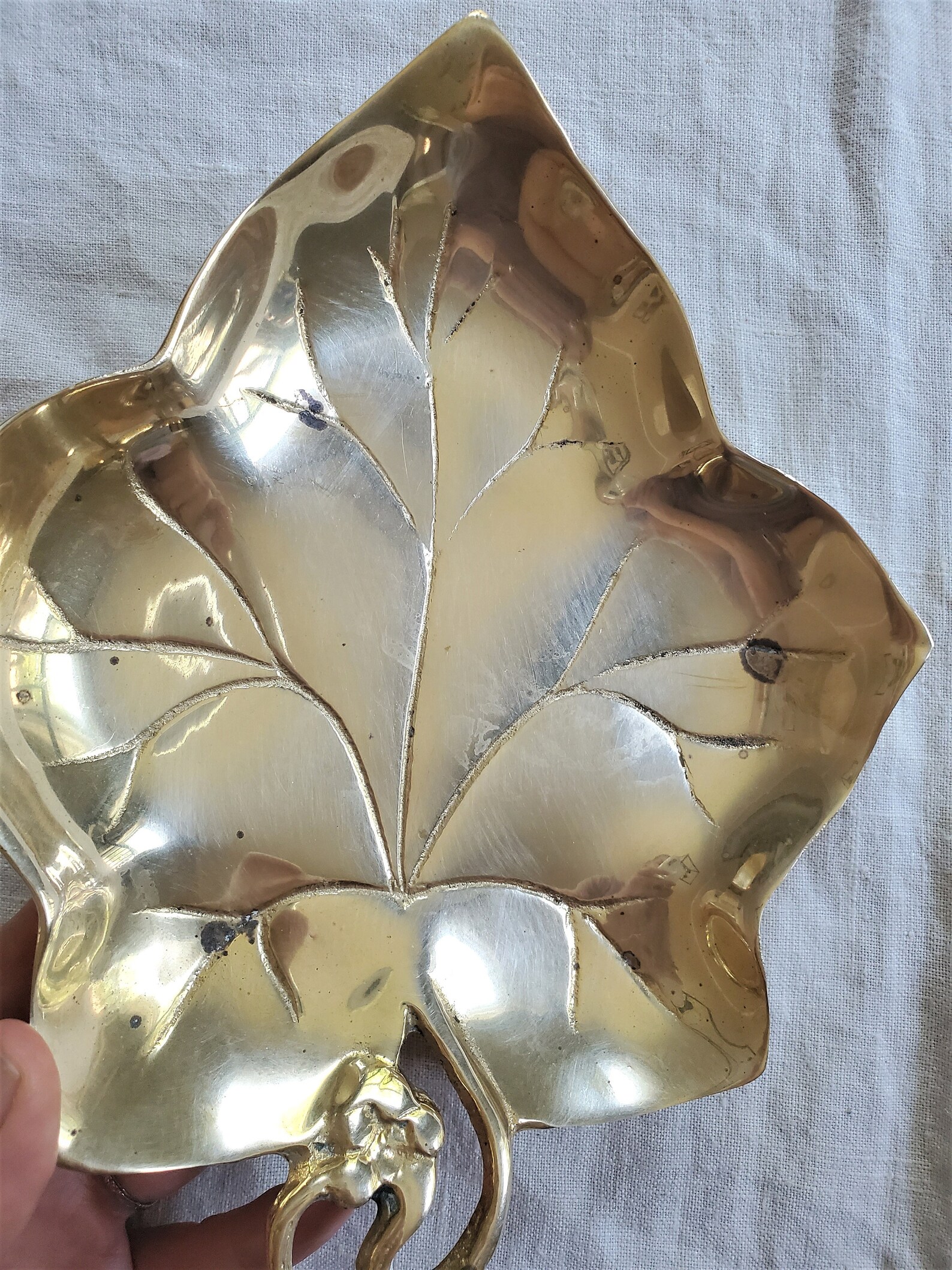 Vintage Brass Leaf Dish Brass Maple Leaf Brass Trinket Dish Etsy