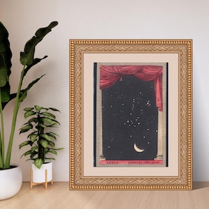 Vintage Venus-astronomieprint – antieke hemelse kaart muurkunst – digitale download – poster sterrenkaart jaren 1800 – kunst in het publieke domein