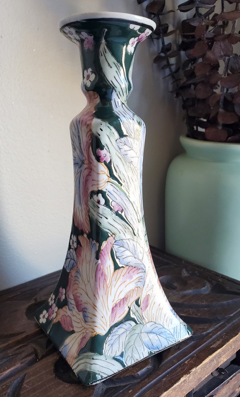 Porcelain Chinoiserie Candlestick Set - Large main image 0