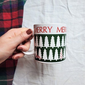 Vintage God Jul-mugg, Julgransmugg, Julkaffemuggar, Julglas, Tillverkad i Japan bild 7