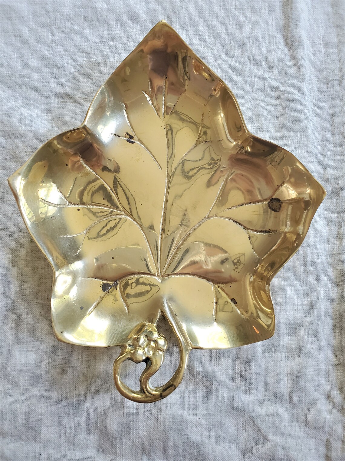 Vintage Brass Leaf Dish Brass Maple Leaf Brass Trinket Dish Etsy
