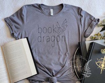 BOOK DRAGON T-shirt |  Fantasy lovers | Book Shirt