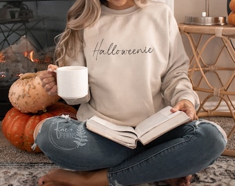 Halloweenie Crewneck Sweater | Fall Reading Sweatshirt