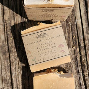 Lavender, Rosemary + Cedarwood Tallow Soap