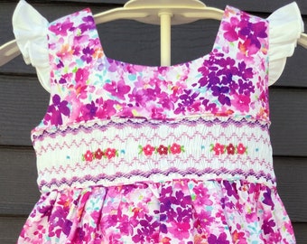 tea party smocked dress