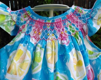 Baby Bishop Dress, Hand-embroidered Baby Dress, Summer dress, Garden Baby Dress