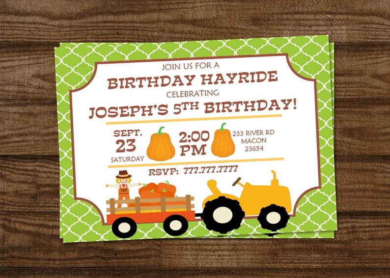 Pumpkin Patch Invitation Fall Birthday Senior Class Party - Etsy