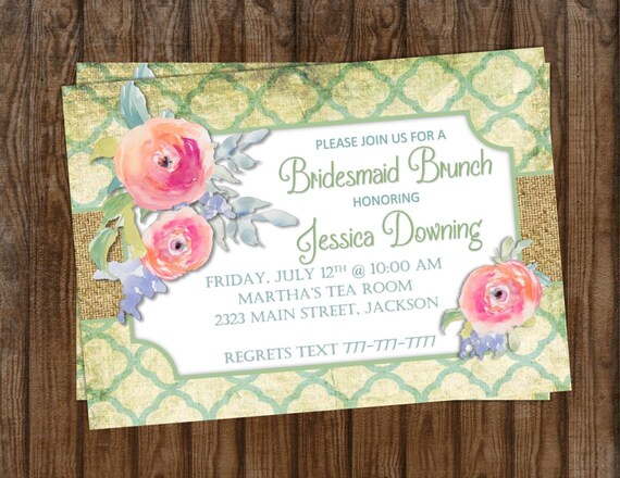 bridesmaids brunch invitation party