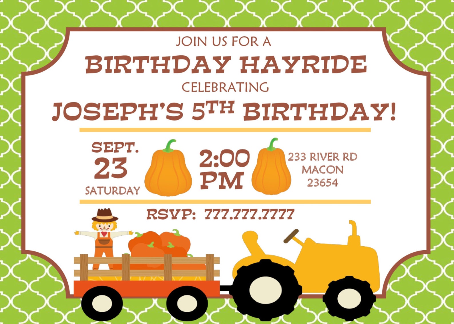 Pumpkin Patch Invitation Fall Birthday Senior Class Party - Etsy