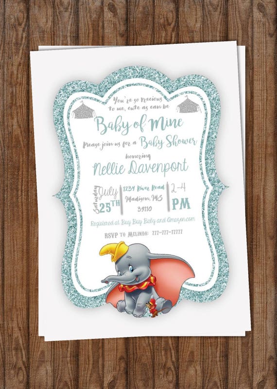 Baby Shower Invitation Of Mine Dumbo Image 0