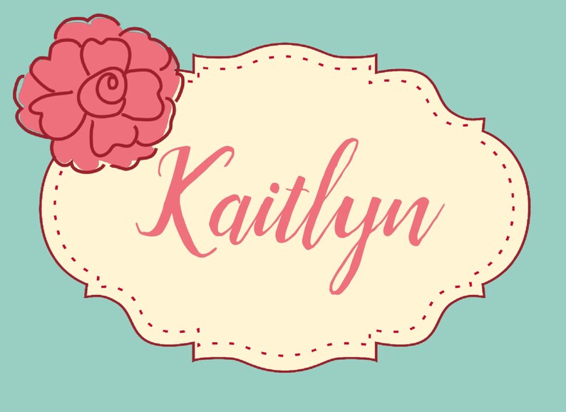 Notecards Teal and Pink Package of 12 Personalized Cards Folded Notecards Flower Thank you Cards Gifts