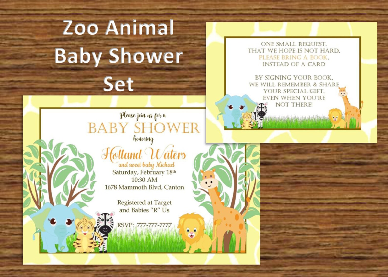 DIY PRINTABLE Baby Shower Invitation Zoo Animals Baby Shower Etsy