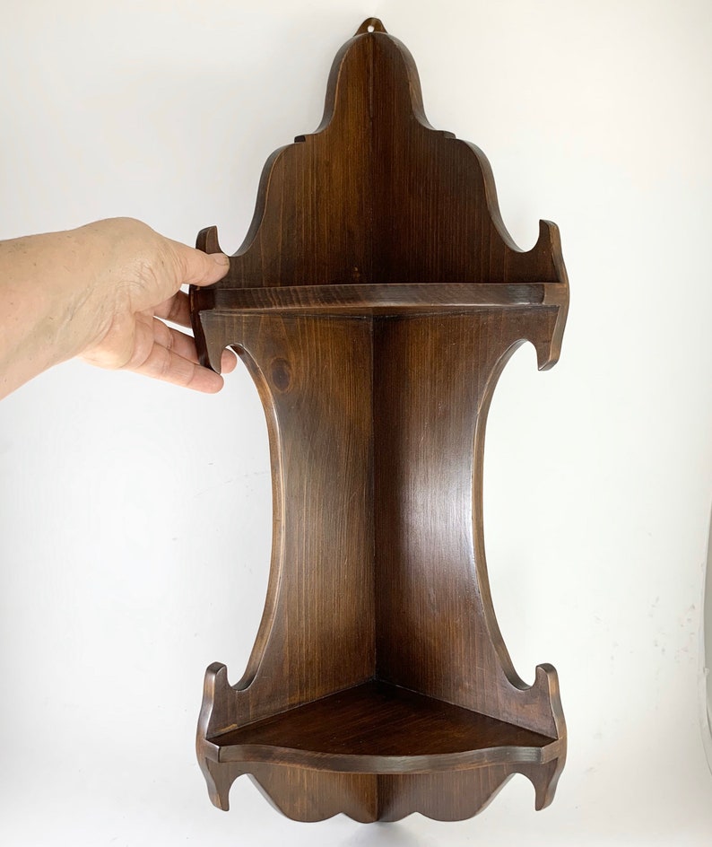 Wood Corner Sconce Shelf for Wall DecorWall SconceWall Shelf Etsy