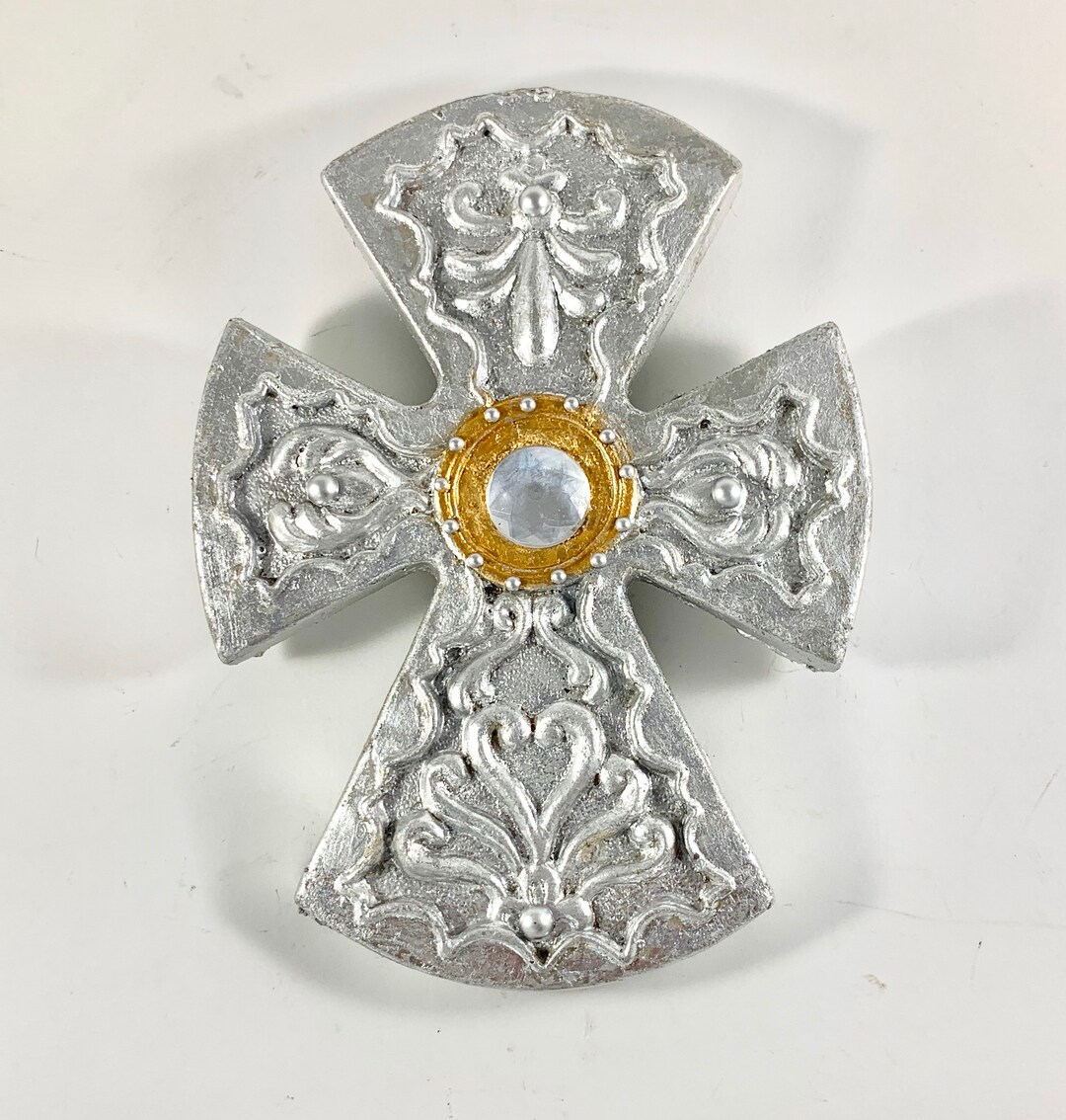 8.5h Wall Cross Silver Cross Decorative Cross Silver Etsy