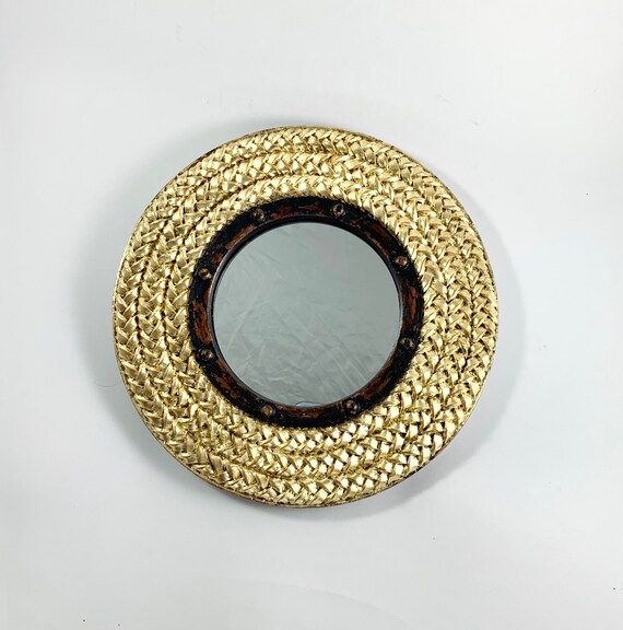 Small Nautical Round Mirror For Wall Decorrustic Gold Frame Ireland Small Nautical Round Mirror For Wall, Railroad Tie Mirror Frame Kit
