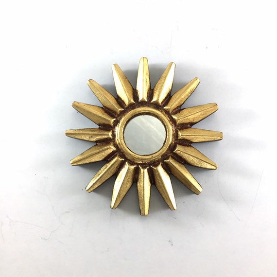 Small Gold Sunburst Mirror For Wall Decor Starburst Beach Star Sun